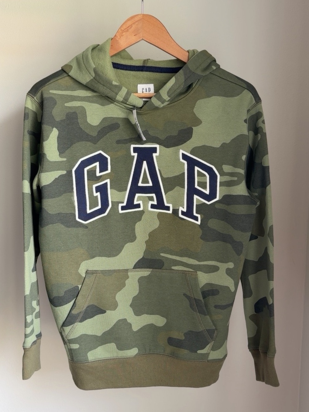 GAP Kids Camo Hoodie Green Camouflage Logo Sweatshirt XXL NWT